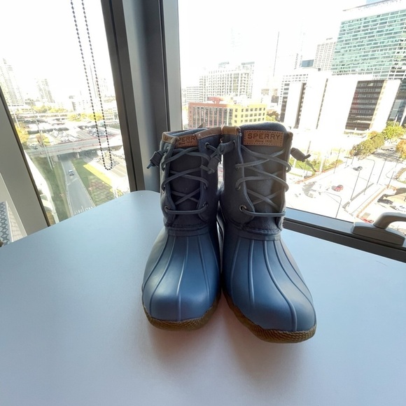 Sperry Top-Sider Saltwater Ankle Rubber Rain Snow Duck Boots Wool Lined Size 7 - Picture 3 of 6